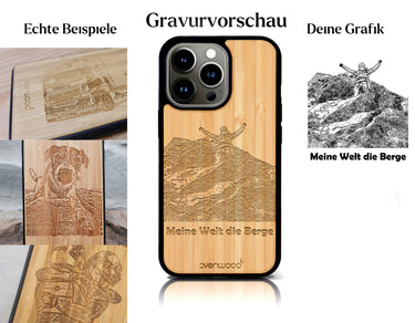 INDIVIDUELL iPhone 15 Pro Bambus-Kunststoff